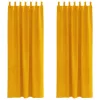 Függönyök függönyökkel 2 pcs mustársárga 140 x 225 cm Bársony