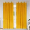 Függönyök függönyökkel 2 pcs mustársárga 140 x 260 cm Bársony