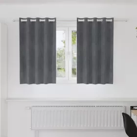   Függönyök függönyökkel 2 pcs Világosszürke 140 x 140 cm Bársony