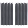 Függönyök függönyökkel 2 pcs Világosszürke 140 x 140 cm Bársony