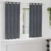 Függönyök függönyökkel 2 pcs Világosszürke 140 x 175 cm Bársony