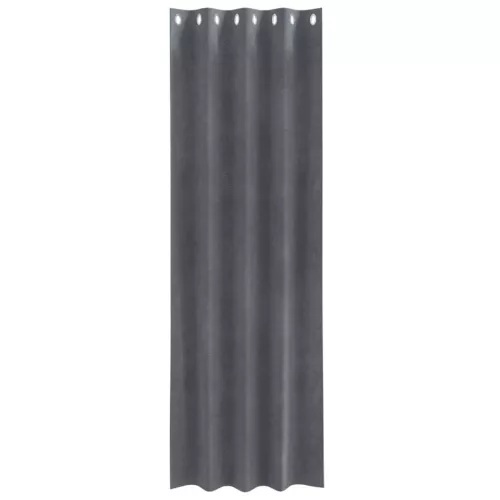 Függönyök függönyökkel 2 pcs Világosszürke 140 x 225 cm Bársony