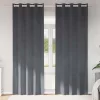 Függönyök függönyökkel 2 pcs Világosszürke 140 x 260 cm Bársony