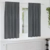 Függönyök függönyökkel 2 pcs Világosszürke 140 x 175 cm Bársony