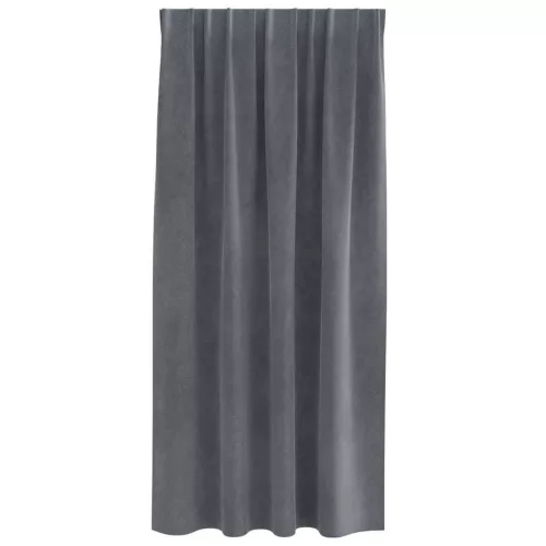 Függönyök függönyökkel 2 pcs Világosszürke 140 x 175 cm Bársony