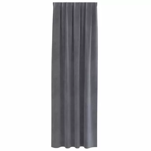 Függönyök függönyökkel 2 pcs Világosszürke 140 x 260 cm Bársony