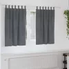 Függönyök függönyökkel 2 pcs Világosszürke 140 x 140 cm Bársony