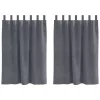 Függönyök függönyökkel 2 pcs Világosszürke 140 x 140 cm Bársony