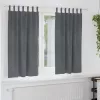Függönyök függönyökkel 2 pcs Világosszürke 140 x 175 cm Bársony