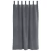 Függönyök függönyökkel 2 pcs Világosszürke 140 x 175 cm Bársony
