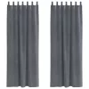 Függönyök függönyökkel 2 pcs Világosszürke 140 x 245 cm Bársony