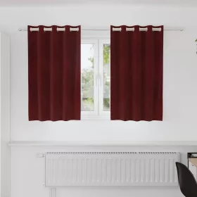   Függönyök függönyökkel 2 pcs bordó 140 x 140 cm Bársony