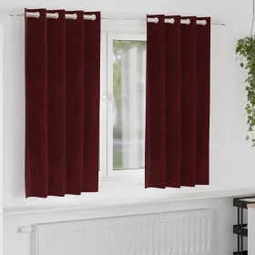   Függönyök függönyökkel 2 pcs bordó 140 x 175 cm Bársony