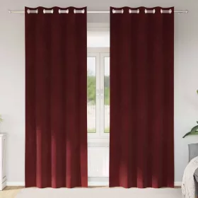   Függönyök függönyökkel 2 pcs bordó 140 x 260 cm Bársony