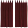 Függönyök függönyökkel 2 pcs bordó 140 x 175 cm Bársony