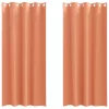Fekete Függöny Gyűrűkkel Terrakotta Poliészter