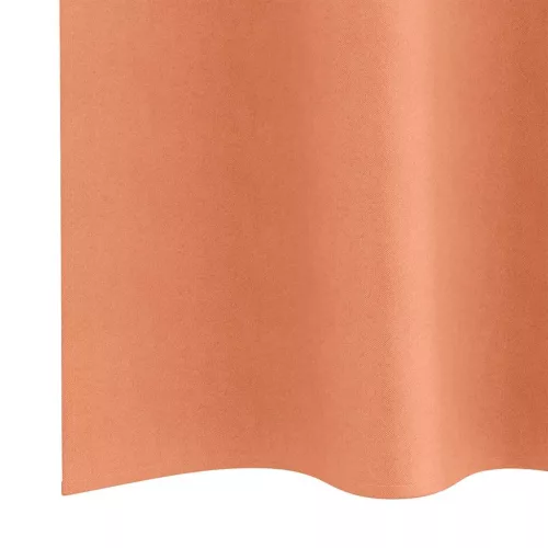 Fekete Függöny Gyűrűkkel Terrakotta Poliészter
