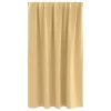 Fekete Függöny Gyűrűkkel 2 pcs Bézs 140 x 140 cm Poliészter