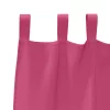 Fekete Függöny Gyűrűkkel Élénk rózsaszín Poliészter