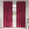 Függöny függönyökkel 2 pcs bordó 225 x 140 cm Bársony
