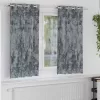 Függöny függönyökkel 2 pcs Ezüst Szürke 175 x 140 cm Bársony