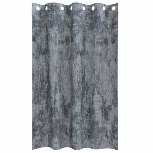 Függöny függönyökkel 2 pcs Ezüst Szürke 175 x 140 cm Bársony