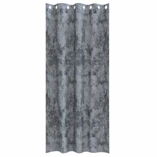 Függöny függönyökkel 2 pcs Ezüst szürke 245 x 140 cm Bársony