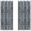 Függöny függönyökkel 2 pcs Ezüst szürke 260 x 140 cm Bársony