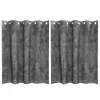 Függöny függönyökkel 2 pcs Szürke 140 x 140 cm Bársony