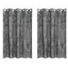 Függöny függönyökkel 2 pcs Szürke 175 x 140 cm Bársony