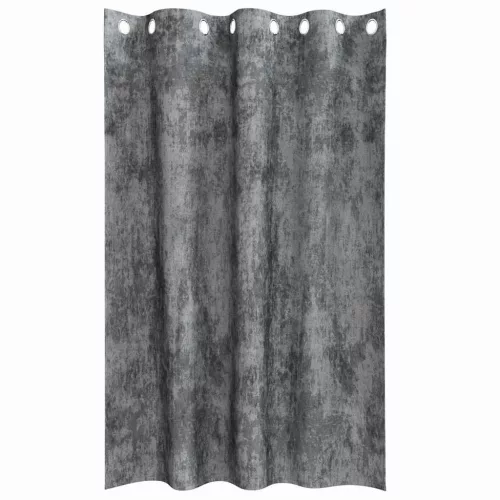 Függöny függönyökkel 2 pcs Szürke 175 x 140 cm Bársony