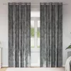 Függöny függönyökkel 2 pcs Szürke 245 x 140 cm Bársony