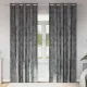 Függöny függönyökkel 2 pcs Szürke 245 x 140 cm Bársony