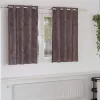 Függöny függönyökkel 2 pcs Barna 140 x 140 cm Bársony