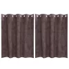 Függöny függönyökkel 2 pcs Barna 140 x 140 cm Bársony