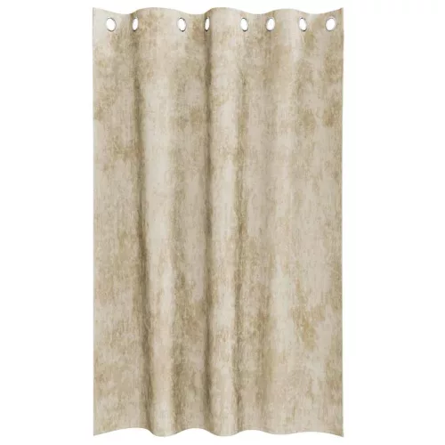 Függöny függönyökkel 2 pcs Krém 175 x 140 cm Bársony