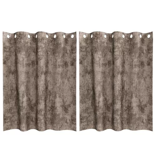 Függöny függönyökkel 2 pcs Cappuccino 140 x 140 cm Bársony