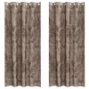 Függöny függönyökkel 2 pcs Cappuccino 245 x 140 cm Bársony