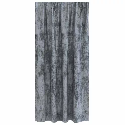 Függöny függönyökkel 2 pcs Ezüst szürke 175 x 140 cm Bársony