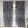 Függöny függönyökkel 2 pcs Ezüst szürke 245 x 140 cm Bársony