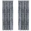 Függöny függönyökkel 2 pcs Ezüst szürke 245 x 140 cm Bársony