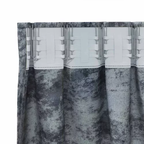 Függöny függönyökkel 2 pcs Ezüst szürke 245 x 140 cm Bársony