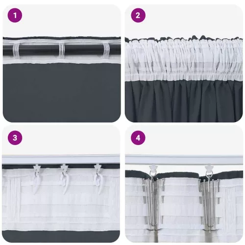 Függöny függönyökkel 2 pcs Ezüst szürke 245 x 140 cm Bársony