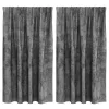 Függöny függönyökkel 2 pcs Szürke 140 x 140 cm Bársony