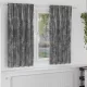 Függöny függönyökkel 2 pcs Szürke 175 x 140 cm Bársony