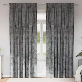   Függöny függönyökkel 2 pcs Szürke 260 x 140 cm Bársony