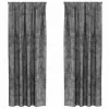 Függöny függönyökkel 2 pcs Szürke 260 x 140 cm Bársony