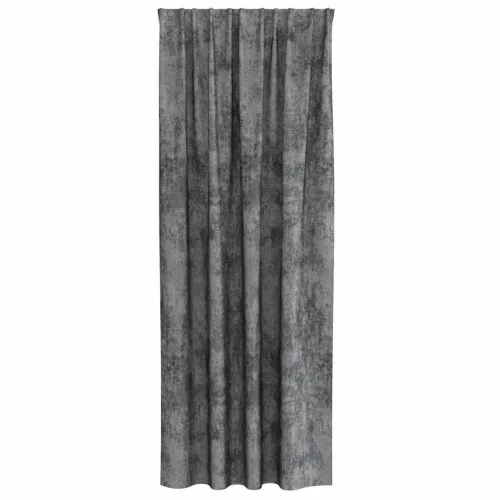 Függöny függönyökkel 2 pcs Szürke 260 x 140 cm Bársony