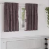 Függöny függönyökkel 2 pcs Barna 140 x 140 cm Bársony