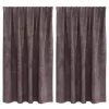 Függöny függönyökkel 2 pcs Barna 140 x 140 cm Bársony